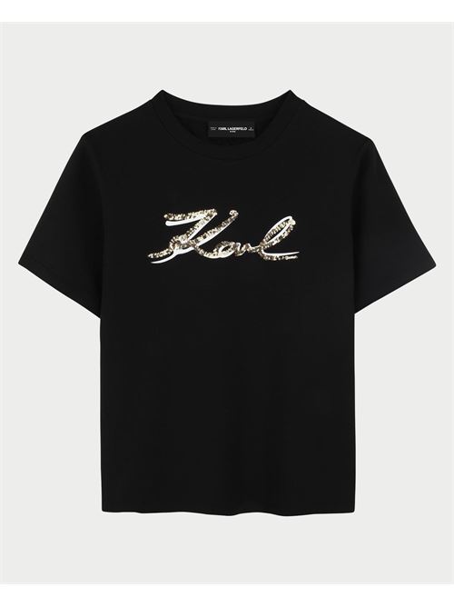 Karl Lagerfeld rhinestone t-shirt for girls KARL LAGERFELD | Z3048509B